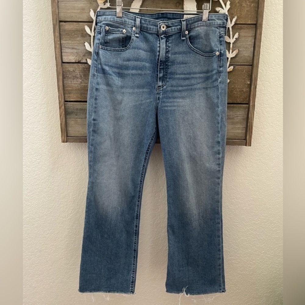 Rag & Bone Nina high rise ankle flare denim jeans size 32